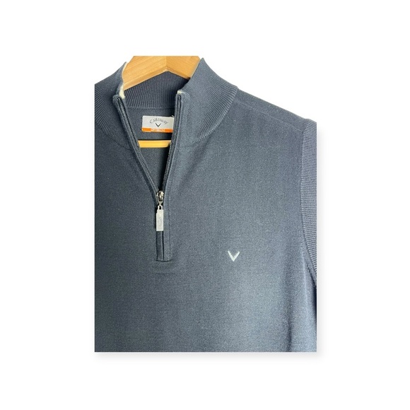 NEW! Callaway Men's Black Zip-Up Sweater Vest - Picture 5 of 5